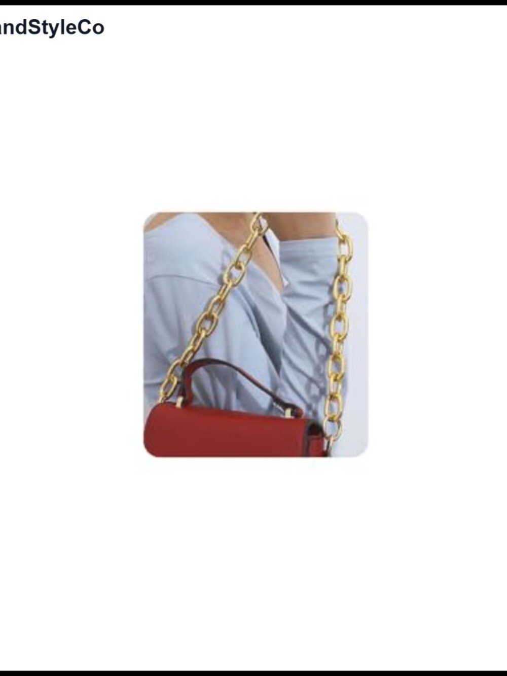O Shape Chunky Metal Purse Chain Shoulder Strap Replacement Alloy Bag Handle